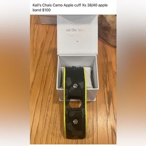 Spark*l  Apple watch band Kaili's Chais Camo Apple cuff Xs 38/40